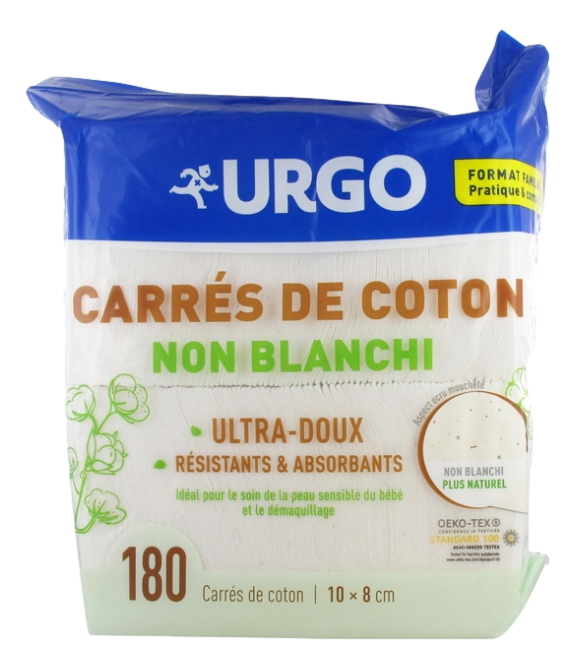 CARRÉ DE COTON NON BLANCHI ultra doux